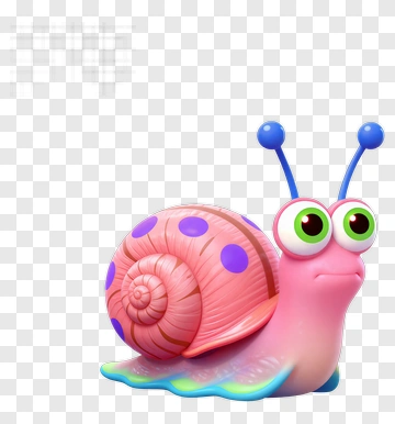 Cartoon Snail With Big Eyes PNG