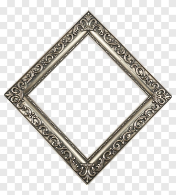 Vintage Ornate Picture Frame PNG