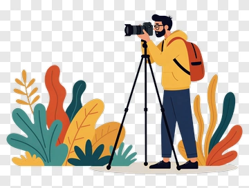 Photographer Taking Pictures In Nature PNG