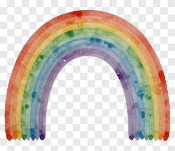 Colorful Watercolor Rainbow PNG