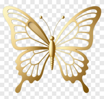 Golden Butterfly PNG