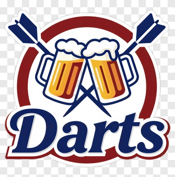 Darts Logo With Beer Mugs And Arrows PNG