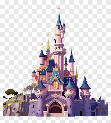 Colorful Fairy Tale Castle PNG