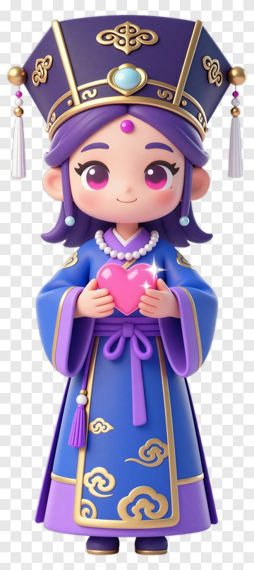 Cartoon Character Holding A Heart PNG