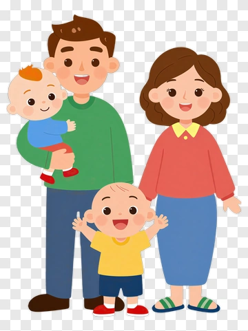 Happy Family Holding Hands PNG