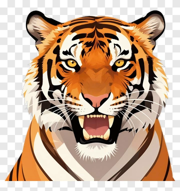 Cartoon Tiger Face PNG