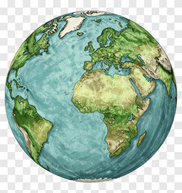 Illustrated Globe Of Earth PNG