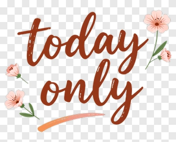 Today Only Floral Design PNG