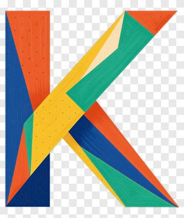 Colorful Letter K Design PNG