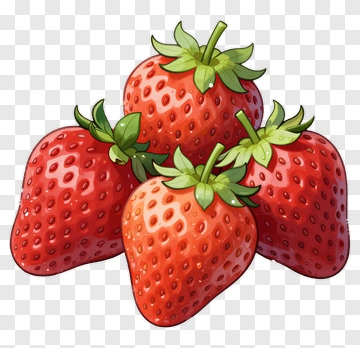 Colorful Strawberries Piled Together PNG