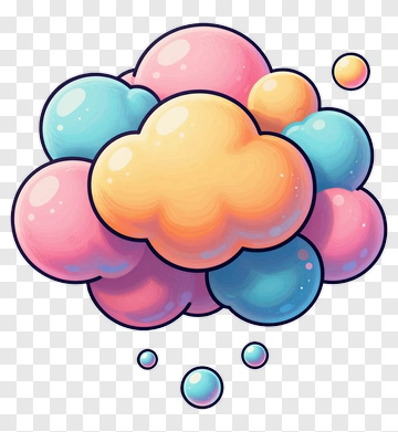 Colorful Thought Bubble PNG