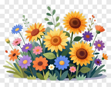 Colorful Flower Bouquet PNG