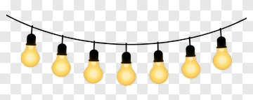 String Of Yellow Decorative Lights PNG