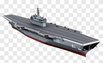 3D Aircraft Carrier Model PNG