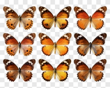 Colorful Butterflies Collection PNG