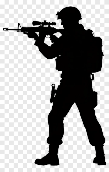 Soldier Aiming A Rifle PNG
