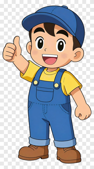 Cartoon Boy Giving A Thumbs Up PNG