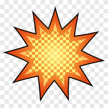 Comic Style Explosion Graphic PNG