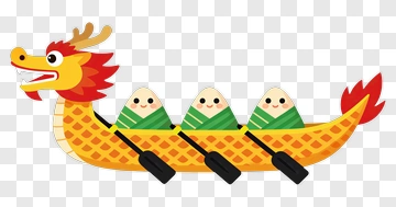 Dragon Boat With Rice Dumplings PNG