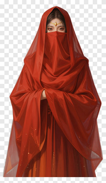 Woman In Red Cloak PNG