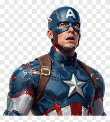 Heroic Superhero Portrait PNG
