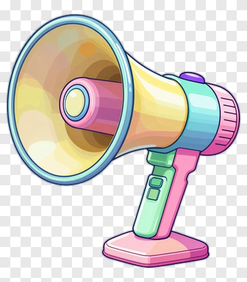 Colorful Megaphone PNG