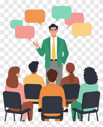 Businessman Presenting To An Audience PNG
