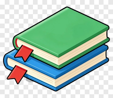 Stack Of Books With Bookmarks PNG