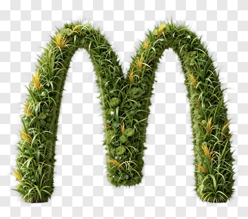 Green Grass Letter M PNG