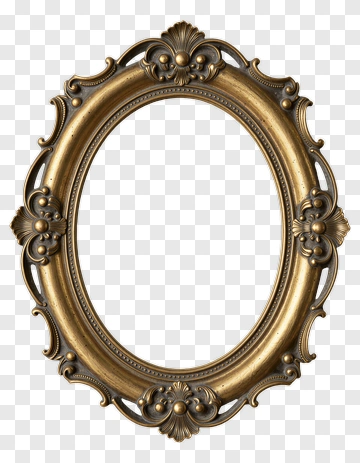 Vintage Ornate Picture Frame PNG