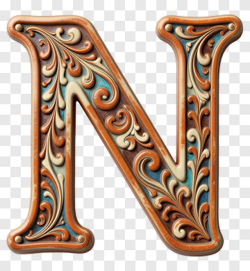 Decorative Letter N PNG