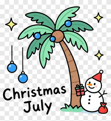 Cartoon Snowman With Christmas Tree And Ornaments PNG