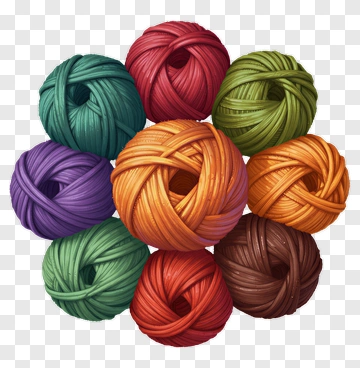 Colorful Yarn Balls PNG