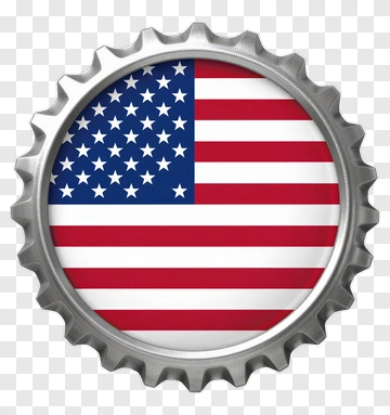 United States Flag Bottle Cap PNG