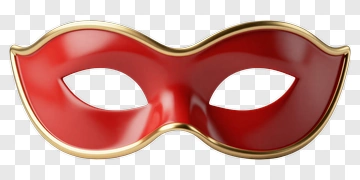Red Mask With Gold Trim PNG