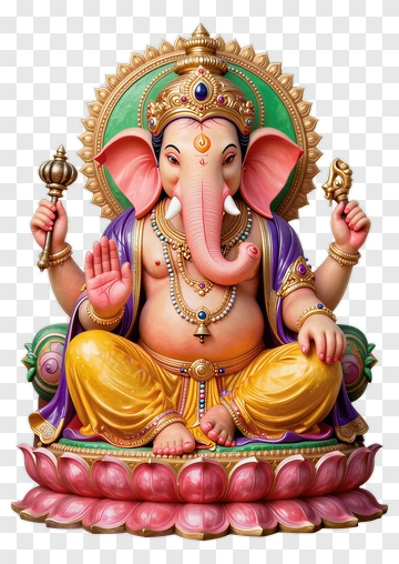 Colorful Ganesha Statue PNG