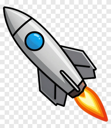 Cartoon Rocket Launching PNG