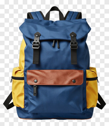 Blue And Yellow Backpack PNG