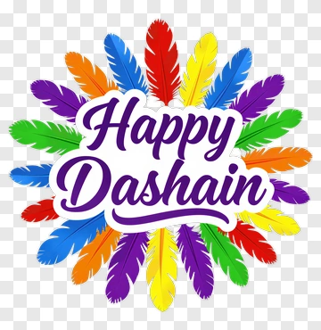 Happy Dashain Celebration Design PNG