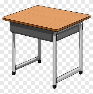 Wooden Classroom Desk PNG