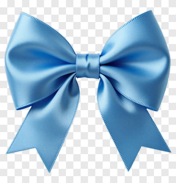 Blue Satin Bow PNG