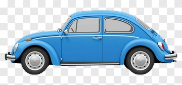 Blue Vintage Car PNG