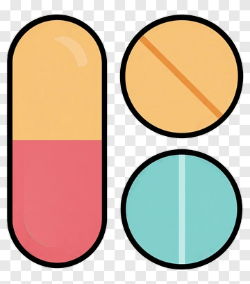 Colorful Pills And Capsules PNG