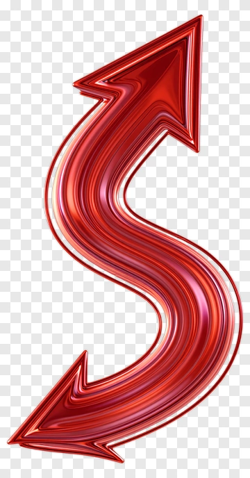 Red Curved Arrow PNG
