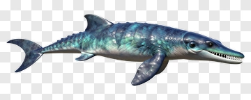 3D Mosasaurus Swimming In The Ocean PNG