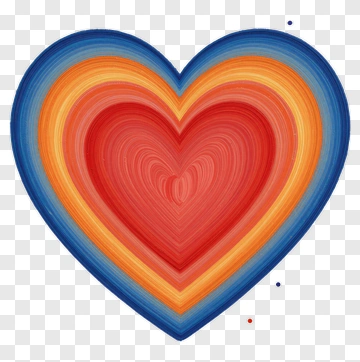 Colorful Heart Shape PNG