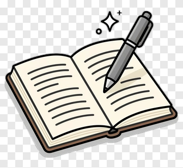 Open Book With A Pen PNG