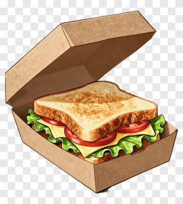Sandwich In A Takeout Box PNG