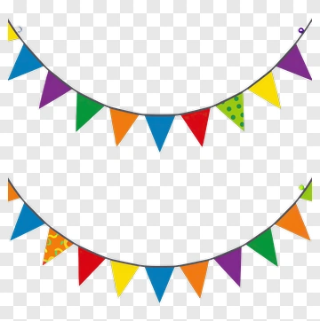 Colorful Party Bunting Flags PNG
