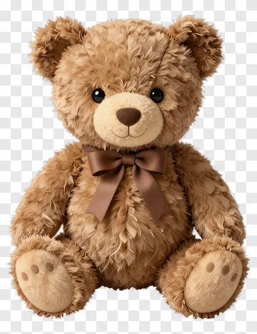 Teddy Bear With Brown Bow PNG